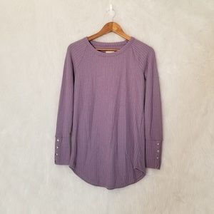 Chaser Lavender Long Sleeve Thermal Blouse